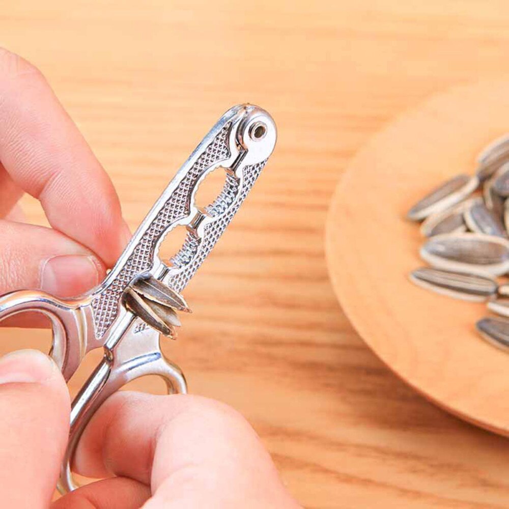 Stainless Steel Seeds Shucker Sheller Scissor Plier Clamp for Sunflower Seeds Melon Seeds Pumpkin Seeds Pine Nut