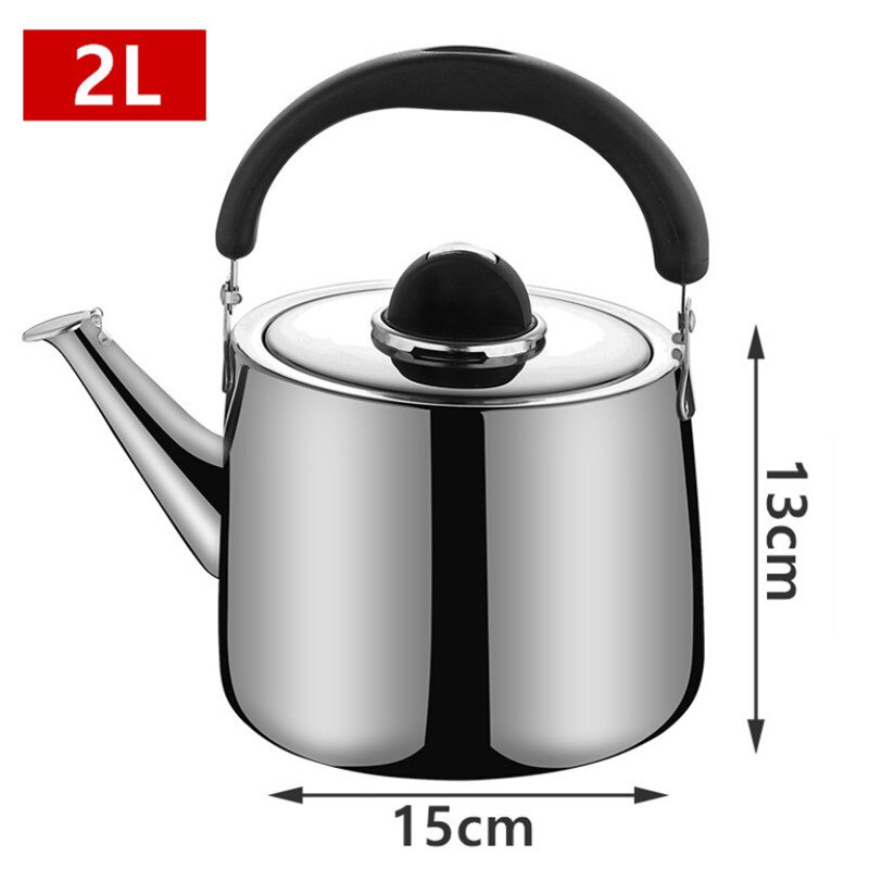 WALDWERK (2,3 L) Bouilloire INOX Vintage pour Induction et Gaz - Poignée Aspect Bois - Sifflante