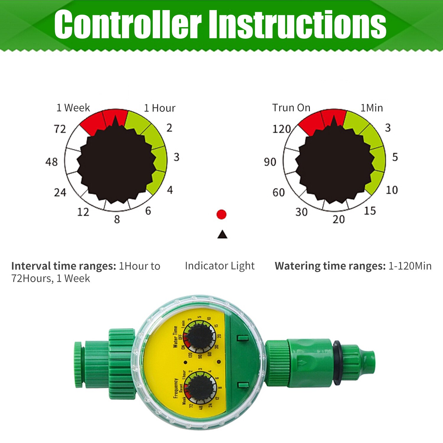 Controlador de temporizador de agua de riego, temporizador de riego automático programable electrónico de jardín, grifo de agua a prueba de agua, temporizador de manguera
