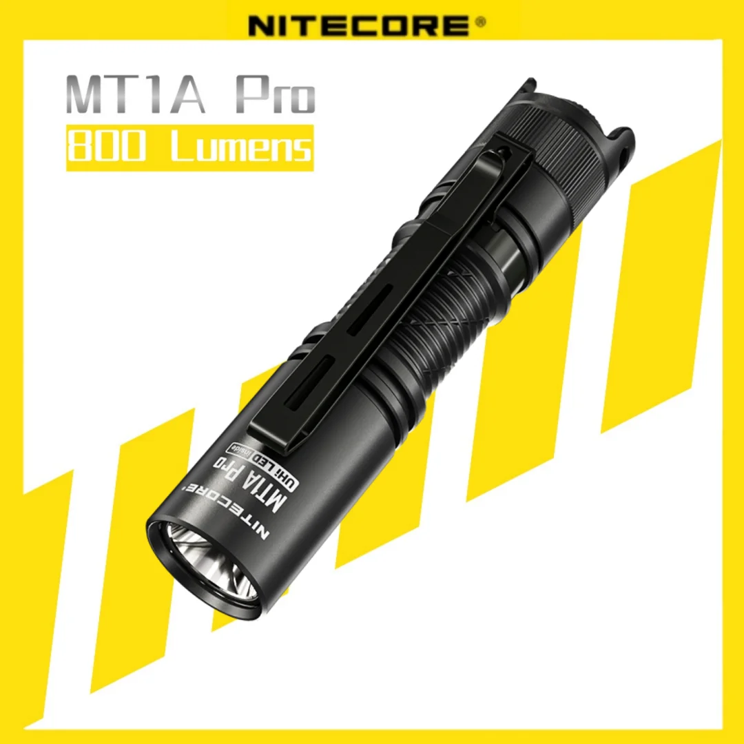 Torcia NITECORE MT1A Pro UHi 25 LED 800 Lumen, Torcia USB-C Ricaricabile Compatta a LED con Batteria 14500