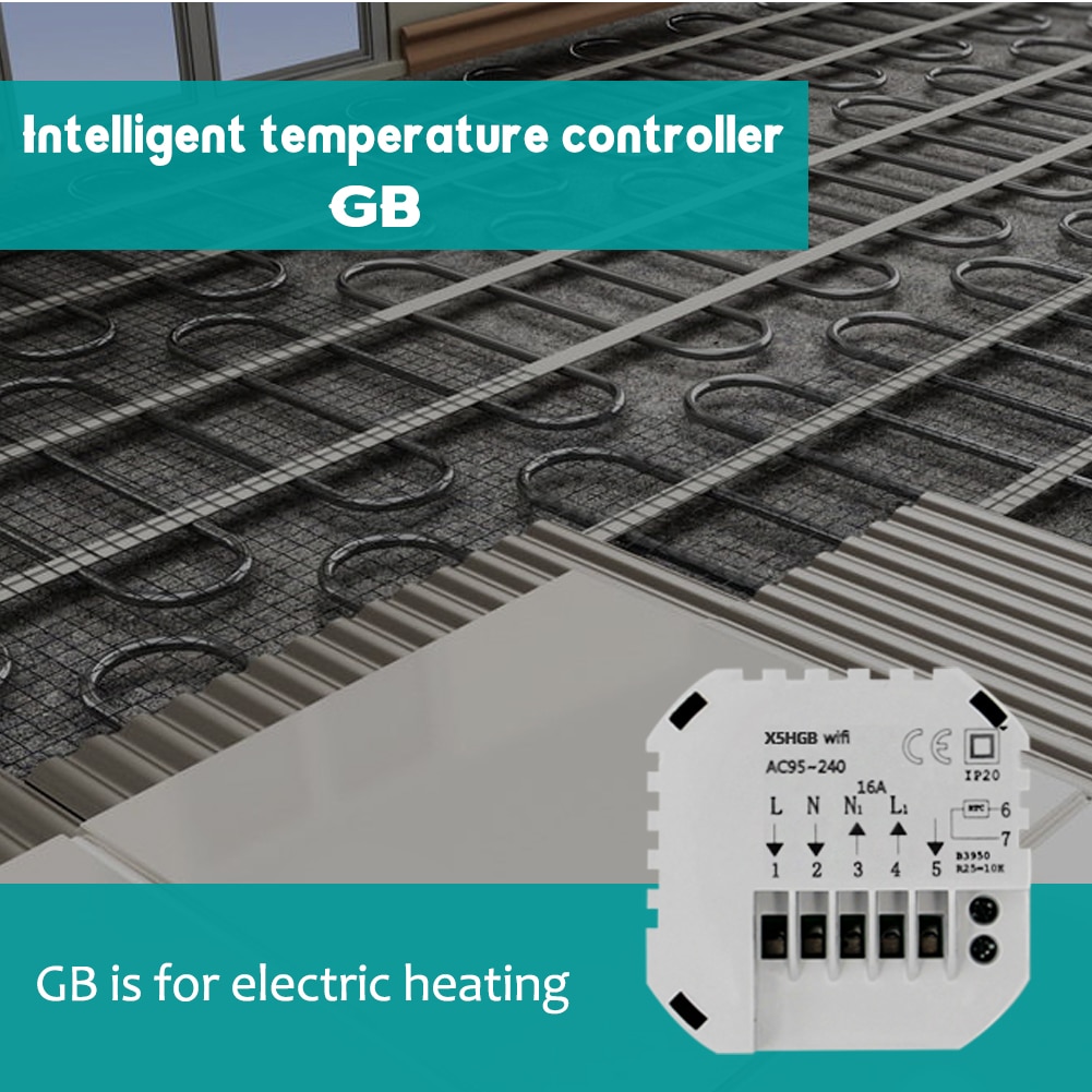 Tuya WIFI Smart Temperature Controller Thermostat Touching Screen APP Intelligent Temperature Control Switch Alexa Smart Home: GB WIFI 