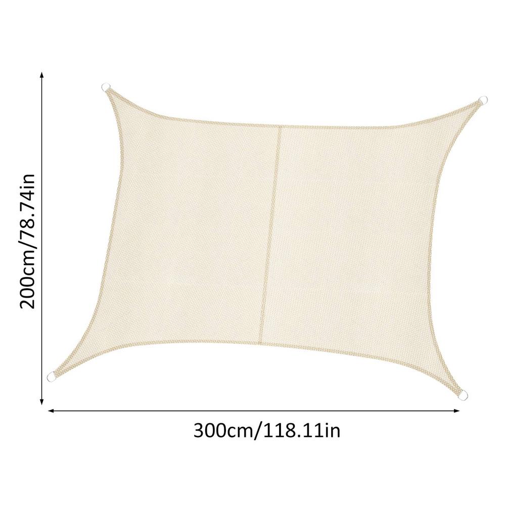 Courtyard Sun Shade Sail Canopy Waterproof Pool Shade Sail Cover: 2 x 3 M
