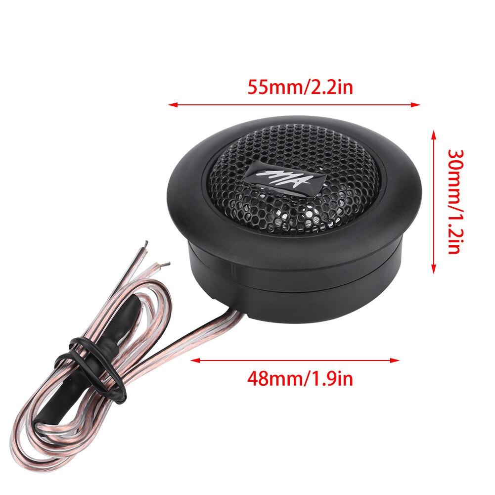 2 Stuks Hoge Auto Tweeter Speakers Aluminium Zijde Membraan Auto Auto Audio Conversie Treble Hoofd Hoorn Luidspreker