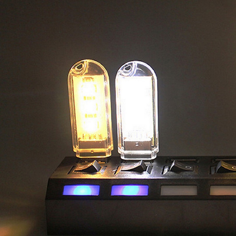 mini usb ledet lys 1/5/10 stk bærbar bordlampe hjemme camping ledet nattlys til makt bank pc laptop bok skrivebord leselys
