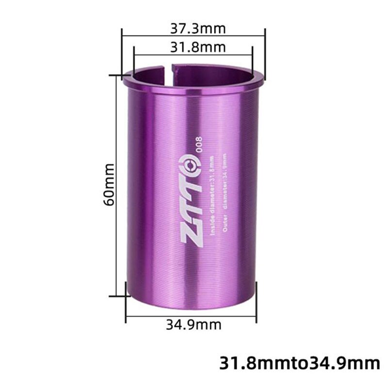 Bicycle Seatpost Adapter Alloy Sleeve Convert Seat Post Tube Conversion Adapter 25.4 27.2 28.6 30.4 30.8 31.6 33.9 34.9: H