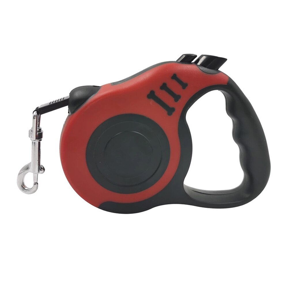 3/5M Durable Dog Leash Automatic Retractable Nylon Dog Cat Lead Extending Puppy Walking Running Lead Roulette For Dogs: red / 3m