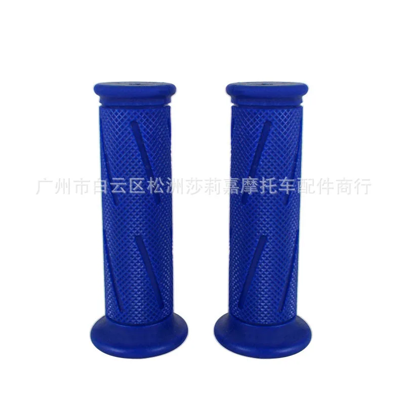 1 Pair 7/8'' Anti-Slip Motorcycle grips hand Moto Handlebar Bar Grips Bicycle Rubber Mountain Cycle Handle Handlebar Bar Grips: Blue