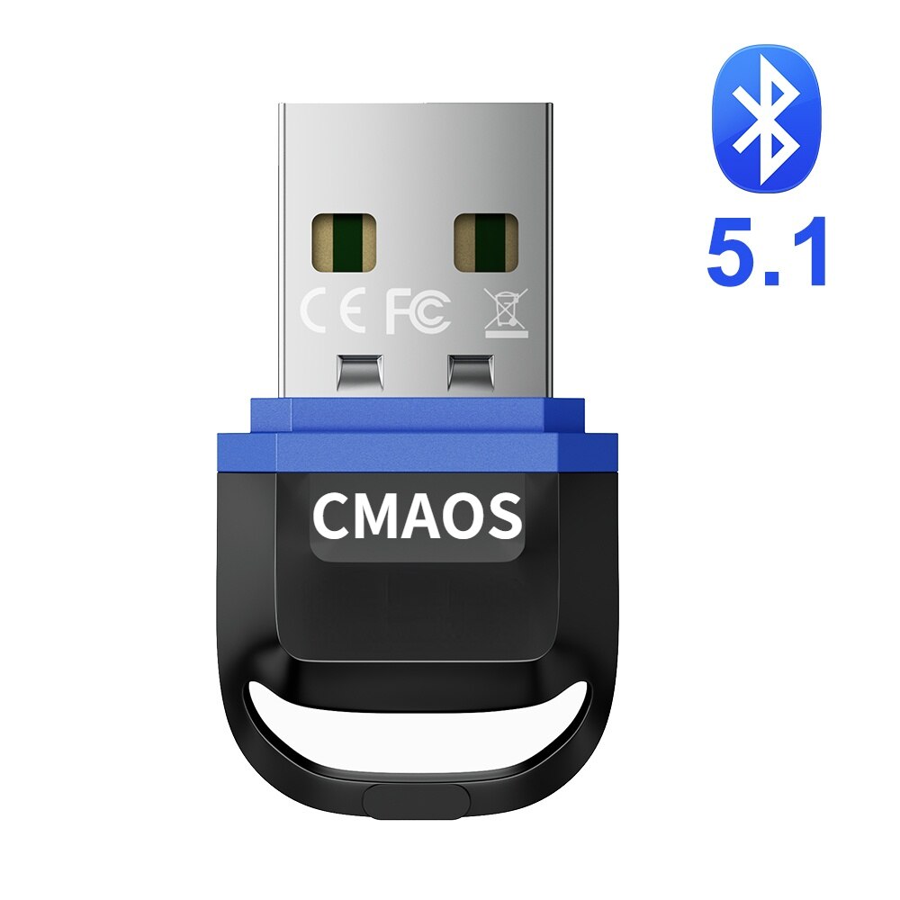 CMAOS Dongle USB Bluetooth 5.1 Adapter Blue-tooth USB Transmitter Speakers Keyboard Mouse Printer Receiver for PC Win 7/8/10/11: Bluetooth5.1c