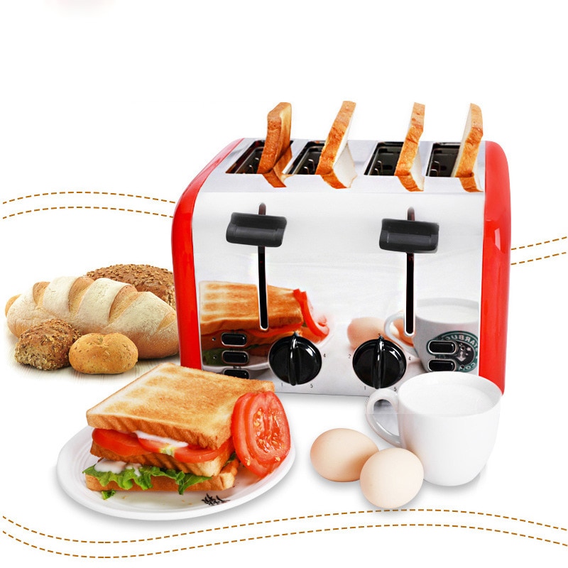 Household Toast Bread Roasting Machine Commercial 4-slice Toaster Breakfast Machine Fully Automatic Toast Maker TR-2202