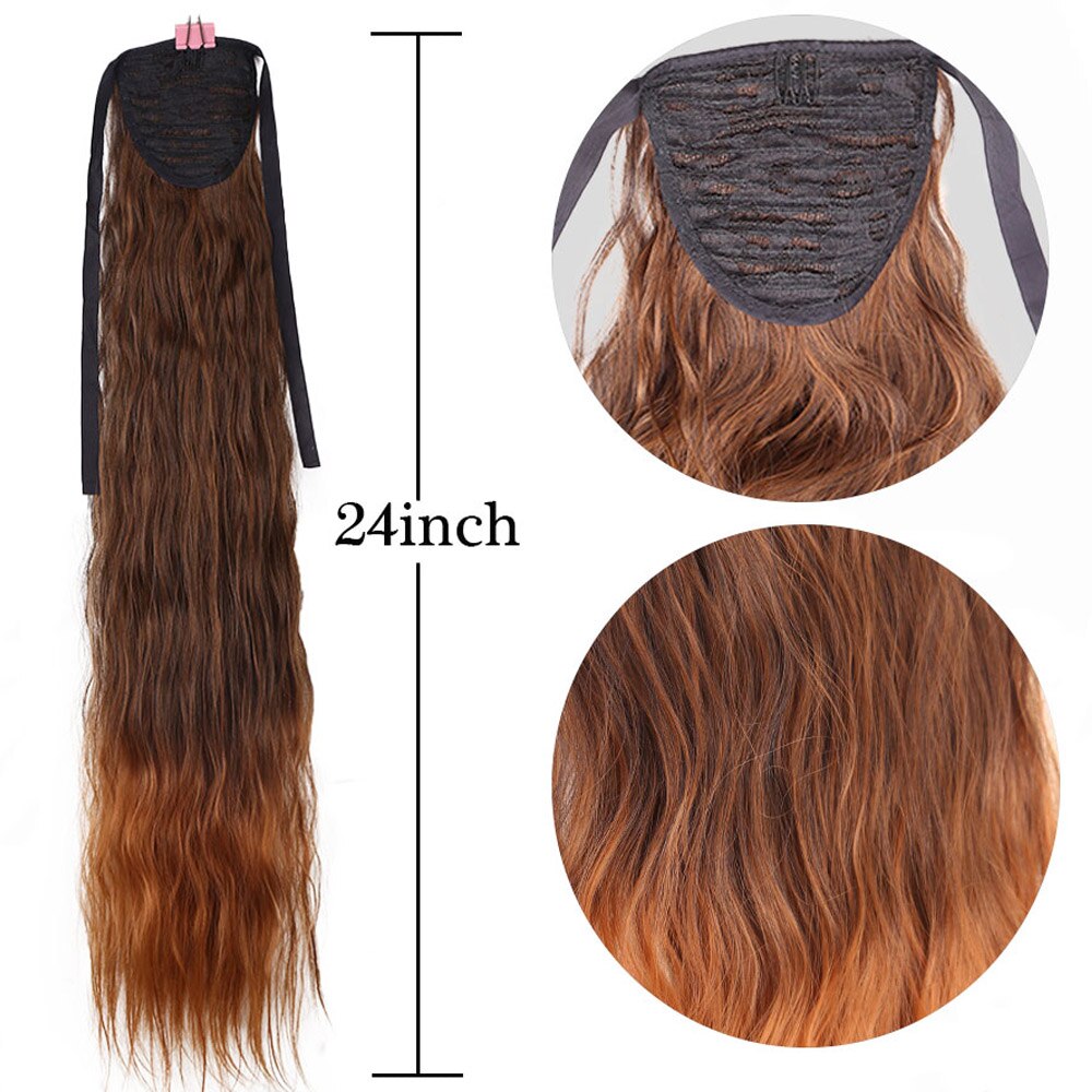 High Temperature Fiber Synthetic Afro Kinky Hair Pony Tail Hairpieces Drawstring Ponytails Hair Extension 24 Inch