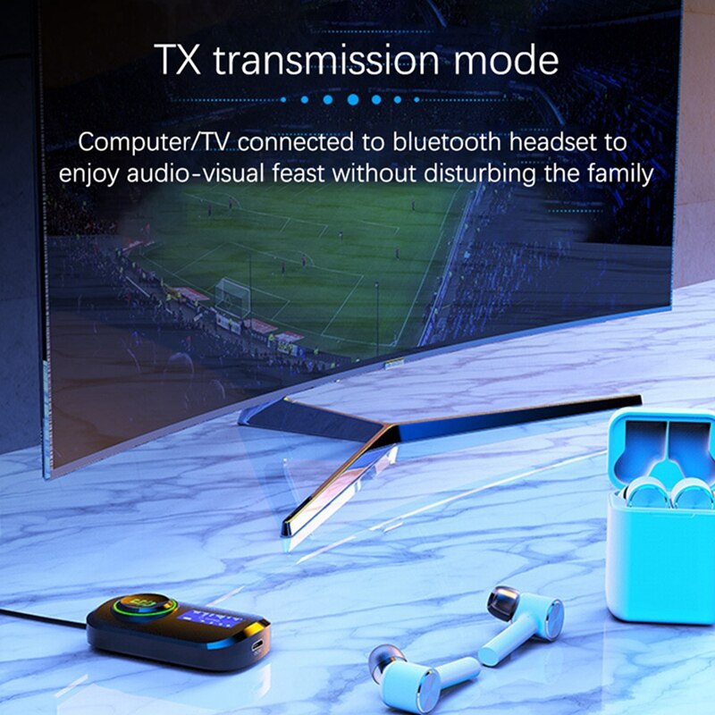 Auto-lcd-display-audio-transmitter-receiver bluetooth 5.0 aux stereo  mp3 -player freisprecheinrichtung drahtlosadapter