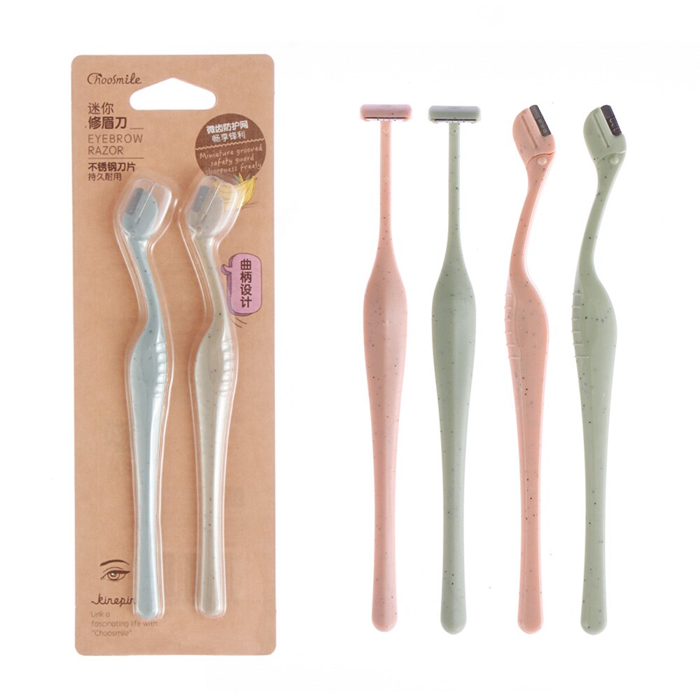 1/2/3 stk dame øjenbryn shaver sikkert klinge rustfrit stål mini øjenbryn barberkniv læbe øjenbryn hårfjerner trimmer skønhedsværktøj