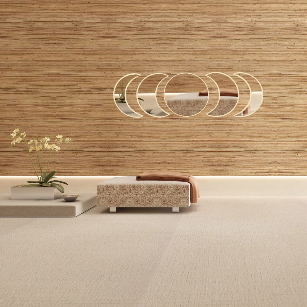 nordisch Stil Holz Mondphase Spiegel einstellen Boho Stil Dekoration Mond Phase Spiegel einstellen Hause Kinderzimmer Dekor Mond Phase Zauberstab spiegel