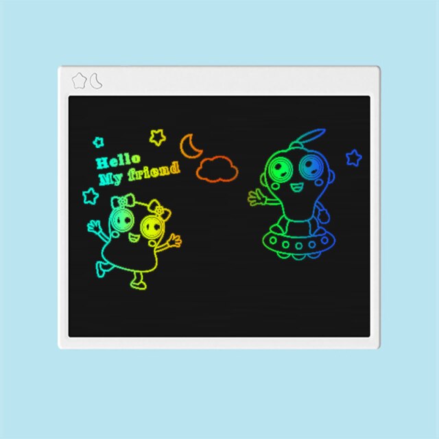 16 Inch LCD Writing Tablet Graphic Drawing Tablet Electronic Digital Message Drawing Board Writing Drawing Handwriting Pad Board: colours  White