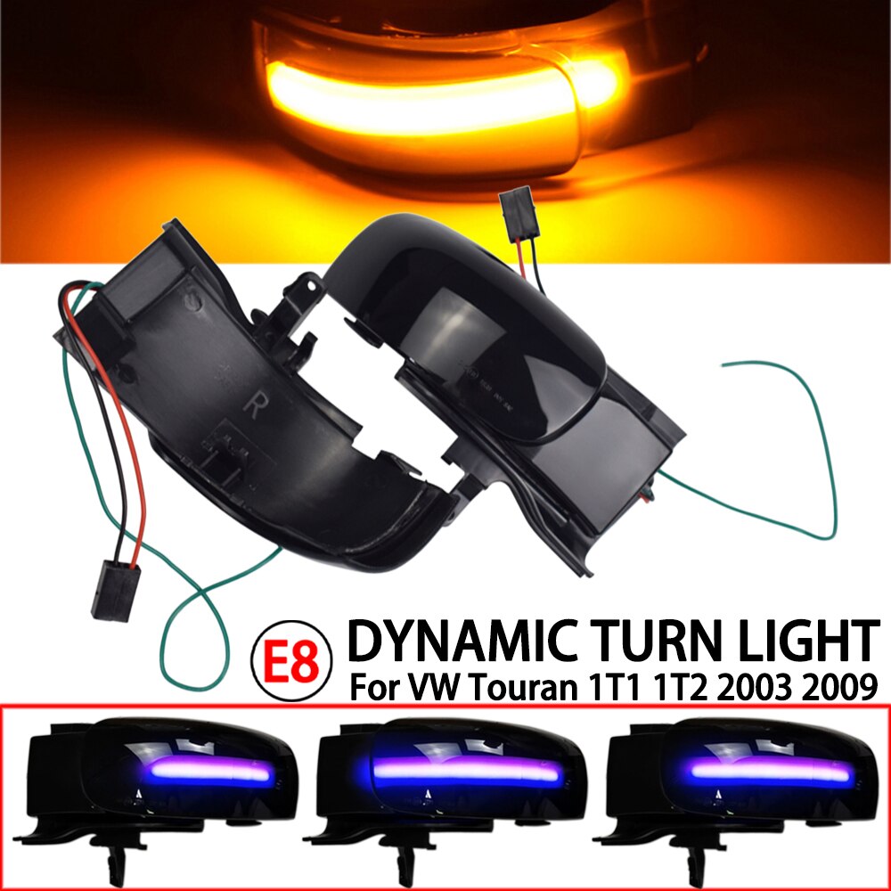2x Für VW Touran 1T1 1T 2 2003 2004 2005 2006 2007 Dynamische Blinker LED Blinker Licht Seite lampe pfeil spiegel anzeige