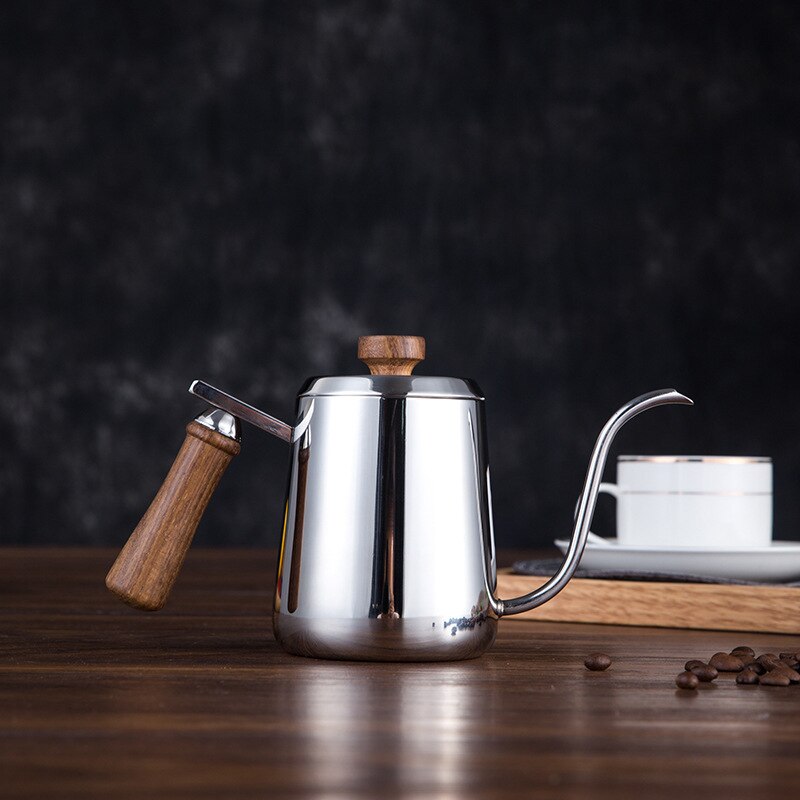 350ml/600ml Coffee Tea Pot 304 Stainless Steel Long Narrow Gooseneck Spout Kettle Hand Drip Kettle Pour Over Coffee pot With lid: 350ML