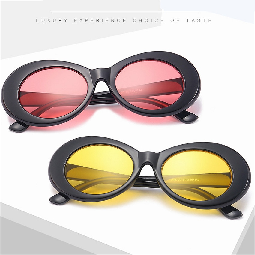 Clout Goggles Retro Sunglasses Women Red Pink Vintage Round Sexy Sun Glasses Kurt Cobain UV400 Eyeglasses Goggles