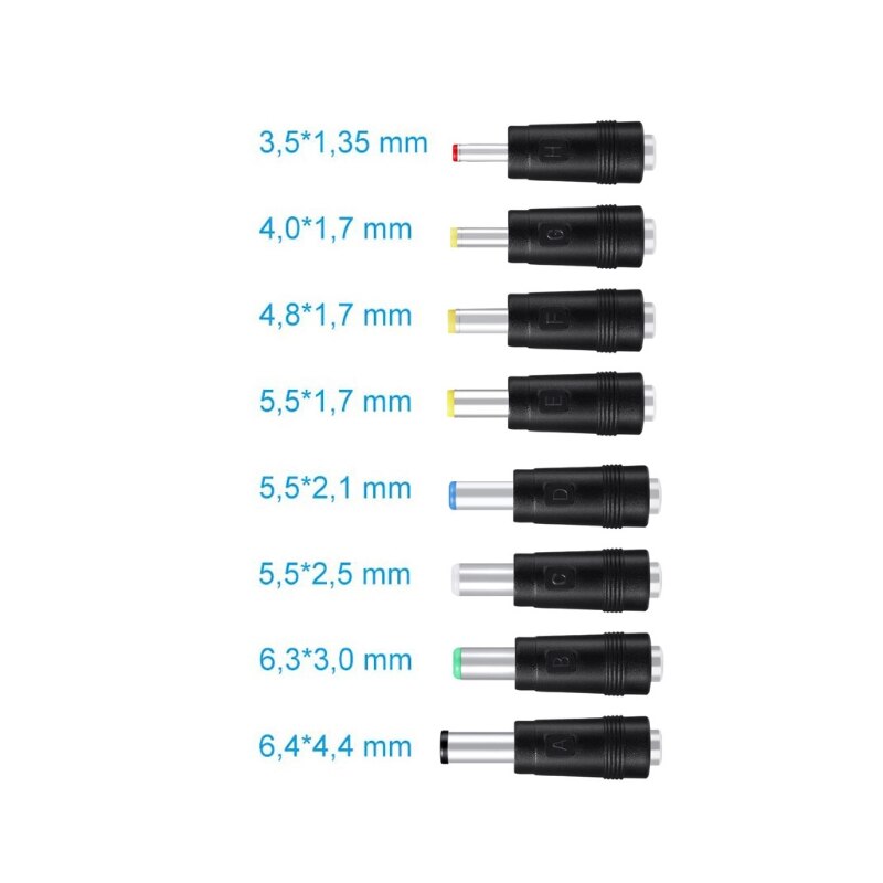 8in1 5V Usb Naar Dc 5.5X2.1Mm 3.5Mm 4.0Mm 4.8Mm 6.4Mm 5.5X2.5Mm 6.3Mm Plug Oplaadsnoer Voor Fan Speaker Router Led Lamp