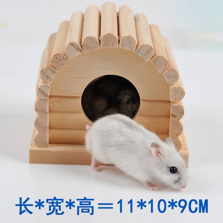 Little Hamster Rainbow Ladder Wooden Toys Parrot Hanging Bell Swing Hammock Gold Bear Nest Small House Villa: Hamster Split Type House