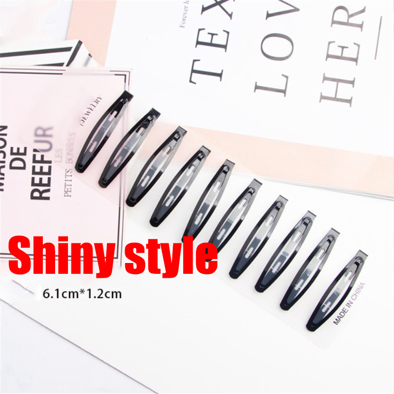 Lot de 20 accessoires pour cheveux de femme, coréenne, frange en alliage, pince à cheveux élégante pour coiffure, épingles latérales noires solides, ornements pour dame: A