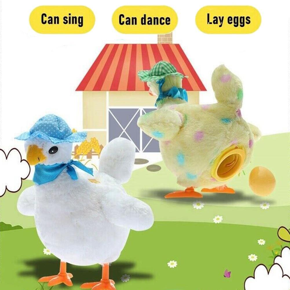 Leggen Ei Kip Kip Elektronische Knuffel Dansen Zingen Anti-Stress Gadget Grappig Kerstcadeau Voor Kinderen Q9c3