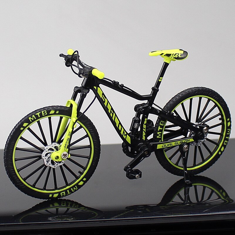Mini dedo Bmx patinetas bicicleta niños juguetes para niños Scooter Tech Metal bicicleta 1/10: green