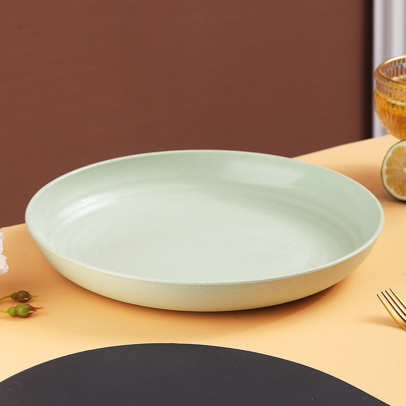 Inyahome onbreekbare dinerborden, herbruikbare borden voor de kantine, geschikt voor vaatwasser en magnetron, gemakkelijk schoon te maken, bpa-vrij, rood.: Grijs / 10.25 inch