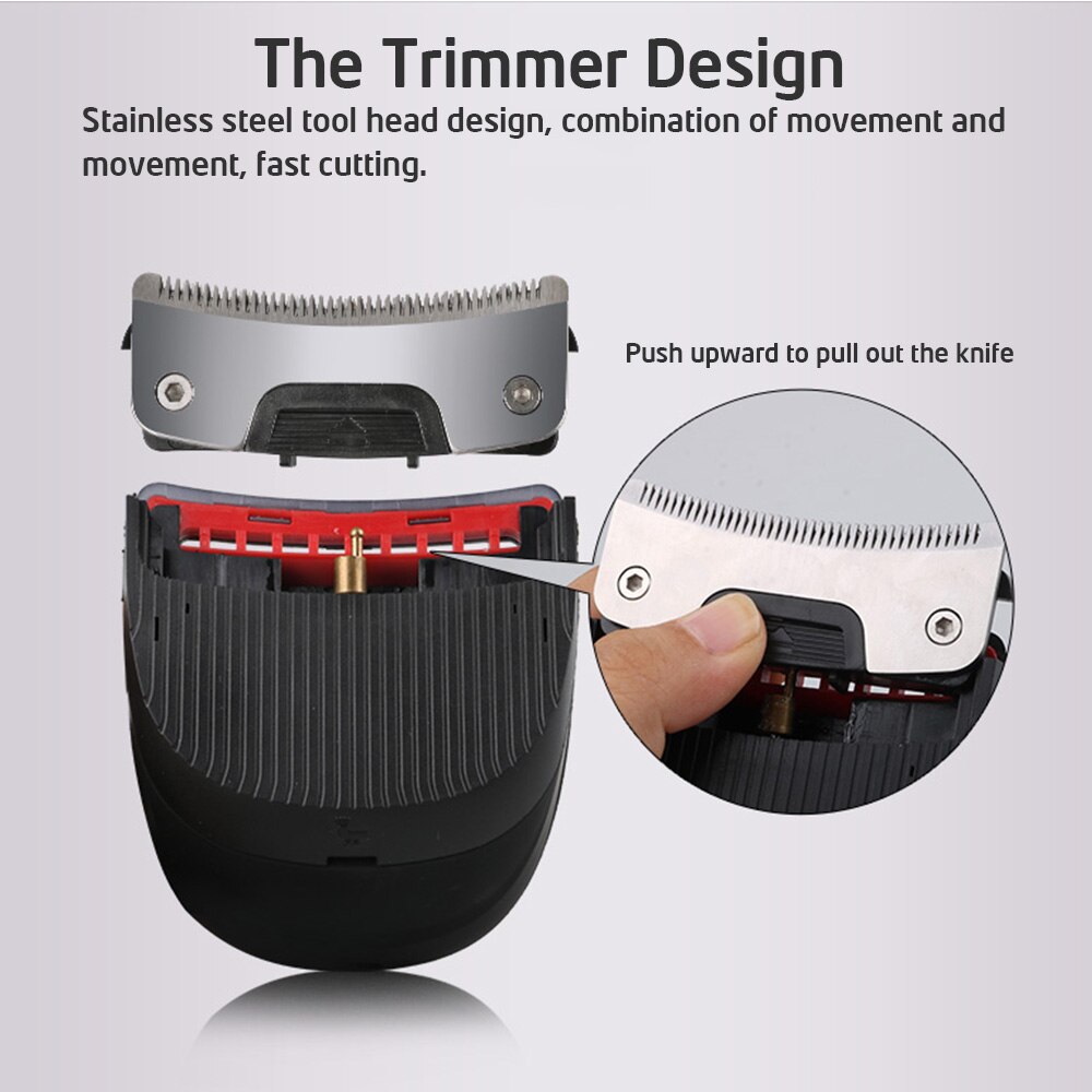 Rechargeable Cordless Electric Hair Cutter Trimmer Shortcut man Pro Self-Haircut Kit Beard Shaver Hair Clippers With 9 Comb