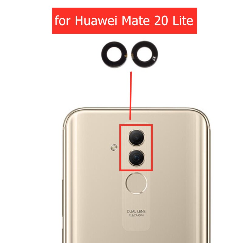2 Pcs Voor Huawei Mate 20 Lite Back Camera Glas Lens Achteruitrijcamera Glas Met Lijm Voor Mate 20 Lite vervanging Reparatie Onderdeel