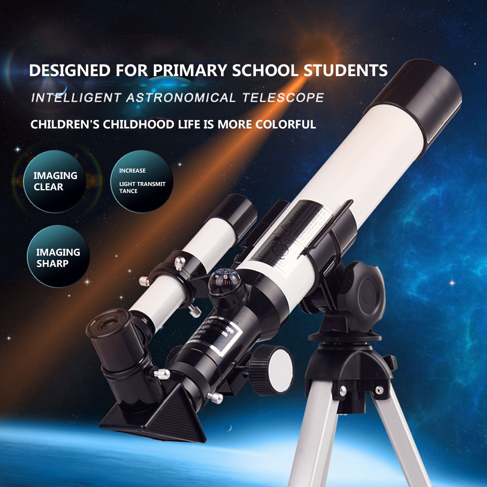 High Magnification Use Refraction Astronomical Telescope With Portable Tripod Sky Monocular Telescopio Space Observation