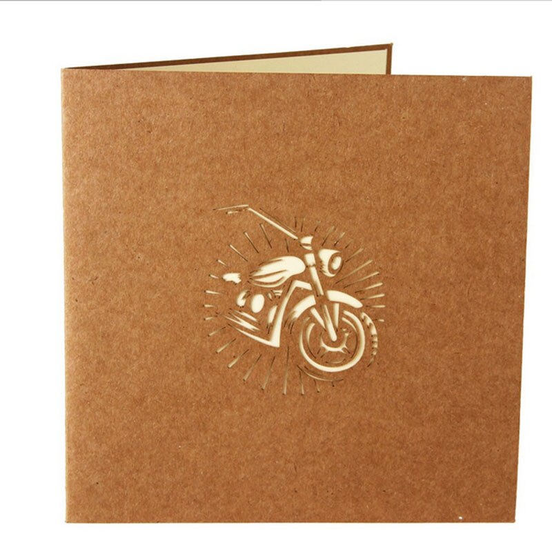 3D Up Greeting Cards Motorcycle Birthday Easter Thank You Christmas D0AC: Default Title
