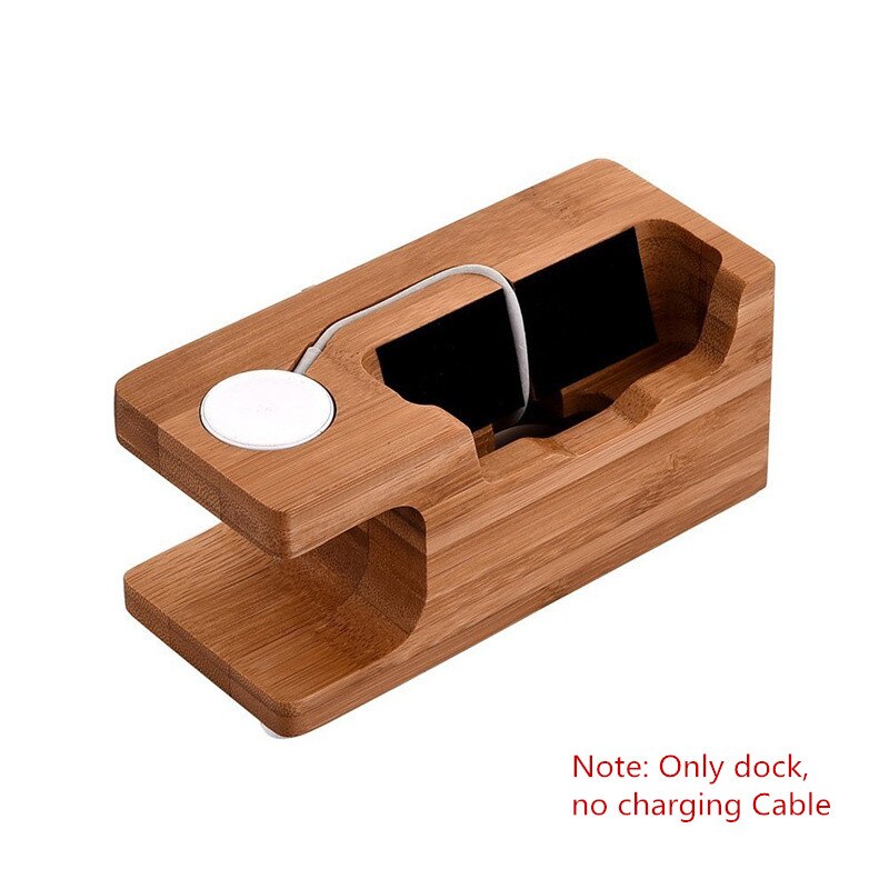 Wooden Charging Dock Station Multi-Function for Mobile Phone Holder Stand Bamboo Charger Stand Base For Apple Watch iPad iPhone: Style 1