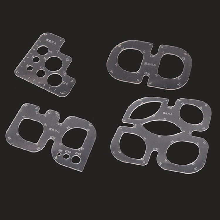 Positioning Ruler Manual DIY Leather Tool Acrylic Mold Belt Sword Tail Square Tail Rounded Foot Belt