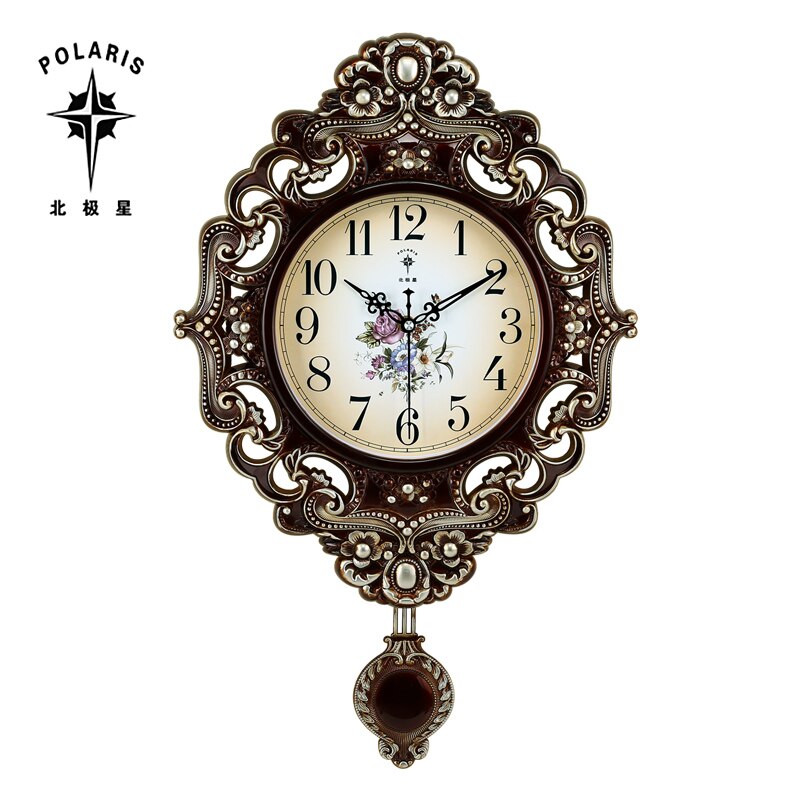 Europäischen Wanduhr Jahrgang Schweigen Pendeluhr Zauberstab Dekor Wohnzimmer Restaurant retro Schaukel Idyllischen Orologio Parete SC267: Stil 1