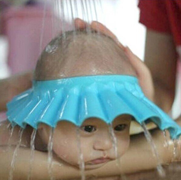 verstelbare zachte baby shampoo cap baby care bad bescherming voor kid # YE01022