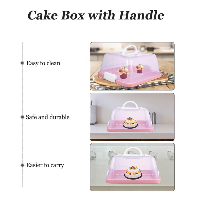 Draagbare taartdoos, handzame cupcake-drager, verzegelde verpakking, dessertcontainer, verjaardagsvoedselbewaardoos