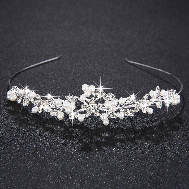 Vendita calda di Cristallo Perle Della Lega Diademi e Corone Da Sposa Copricapo Da Sposa Accessori Per Capelli Gioielli Bride'Tiaras Hairbands