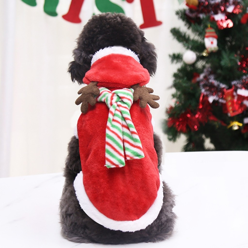 Winter Warm Hond Kleding Elanden Kerst Hond Kapmantel Kleding Jaar Huisdier Kleding Kerst Puppy Decoratie Kostuum