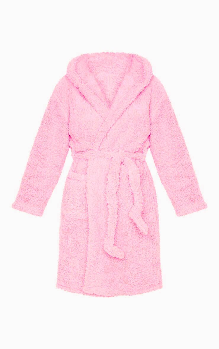 Søde voksne dyr flannel badekåbe nattøj kvinder badekåbe natkjole tyk varm morgenkåbe vinter unisex enhjørning plys pyjamas pink: Lyserød / S