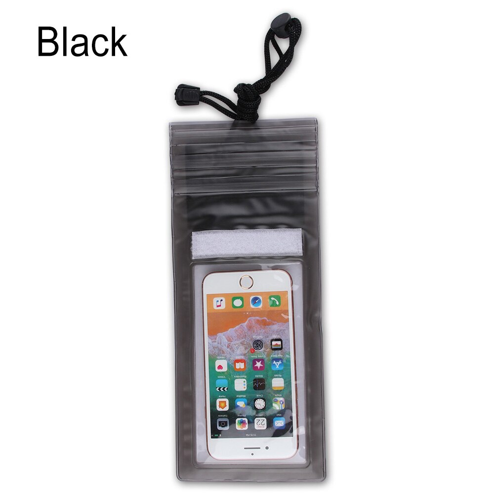 1PC Environmental Universal Under Water Proof Dry Pouch Bag Case Cover Protector Holder For Cell Phone: black-1