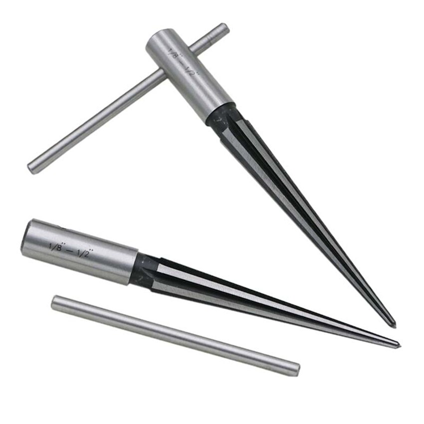 T Handle Reamer, 3-13mm/5-16mm Tapered/Fluted, Bridge Pin Hole Reamer Chamfering Open Guitar Woodworker Luthier Tool