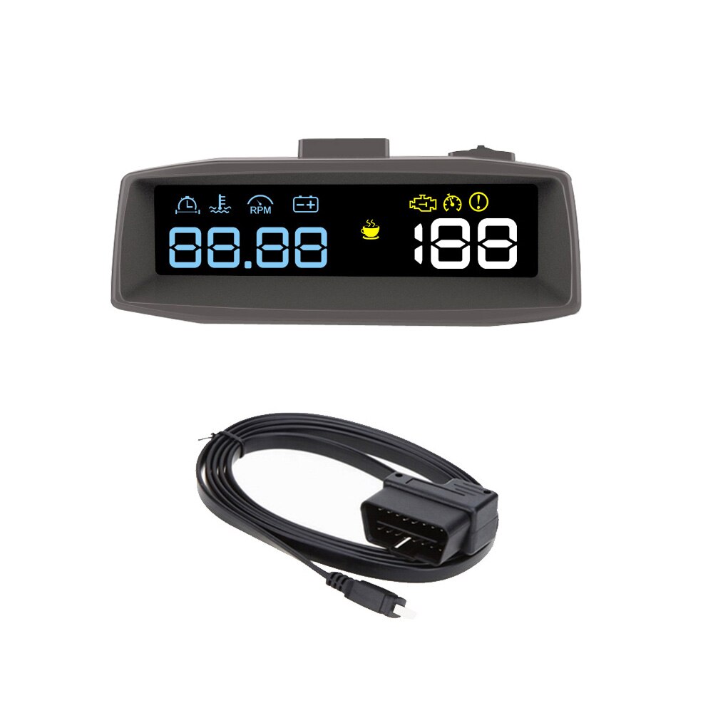 Universal HUD Speed Digital Projector OBD Driving Computer KM/h MPH Overspeed Warning Windshield Projector Alarm System