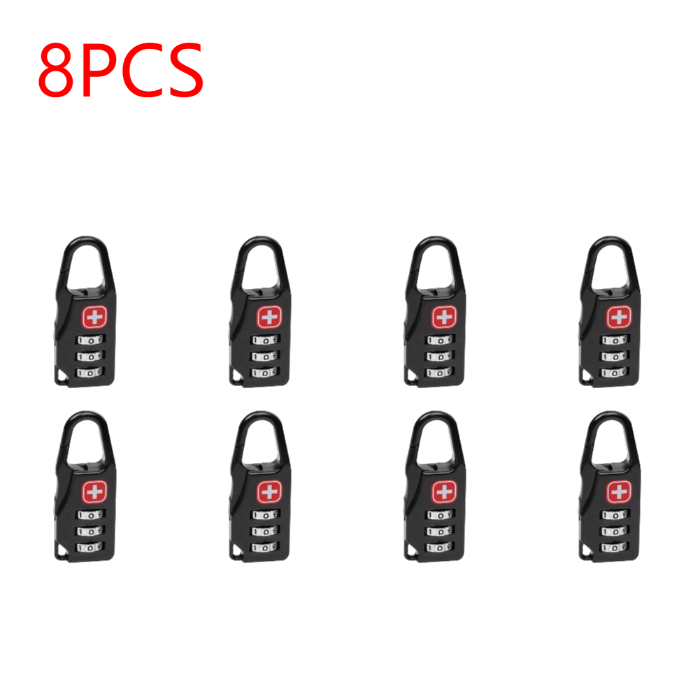 Outdoor Backpack Handbag Zipper Lock Anti Theft Portable Mini Combination Code Number Lock for Travel Backpack Accessories