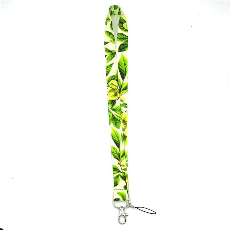 Jasmine Flower phone strap lanyard for keys certificate gym USB id card badge holder key cord neck keychain lanyards