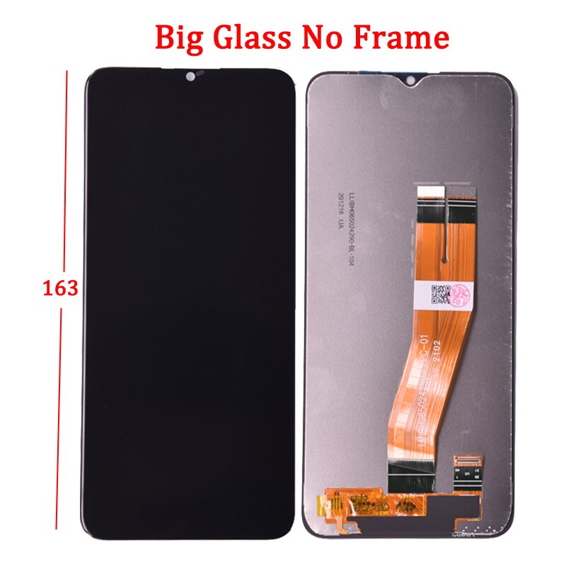 6.5 &quot;Originele Lcd Voor Samsung Galaxy A02s A025 Lcd Met Frame Touch Screen Digitizer Lcd Voor Samsung SM-A025F A025G display: Big Glass No Frame