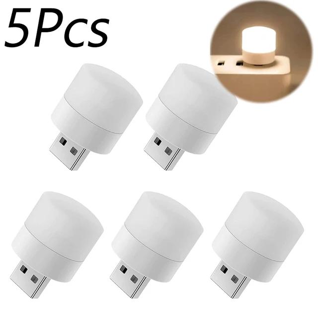 5/10Pcs USB Nachtlicht Warm Weiß Augenschutz Buch Lesen Licht USB Stecker Computer Mobile Power Lade LED Nacht Lampe ﻿: WHITE