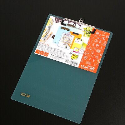 Transparent A4 Writing Board Drawing Board Simple Clipboard Paper Clip File Folder Report Folder Student Office Stationery H107B: Green