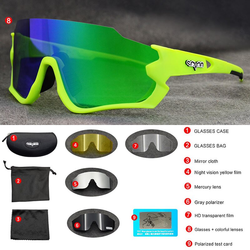 Radfahren Brille Polarisierte MTB Fahrrad Gläser Männer Sport Sonnenbrille 100 Radfahren Brillen Geschwindigkeit verrotten Gafas Ciclismo Radfahren Sonnenbrille: 08