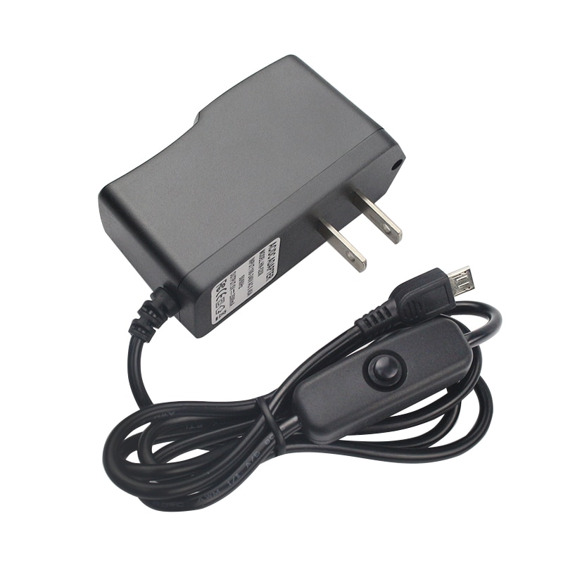5V 2,5 EINE Raspberry Pi 3 Netzteil Ladegerät AC Adapter Mini Micro Kabel mit AUF/OFF Schalter für Raspberry Pi 3 Modell B Plus Pi 3B
