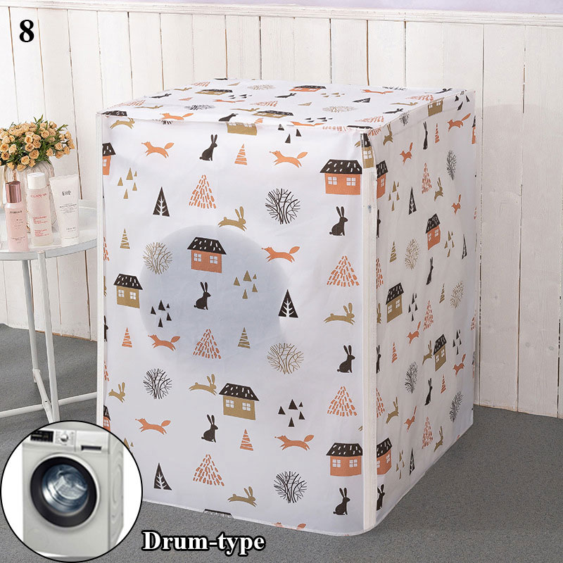 Housse de Protection pour Machine à laver, imprimé géométrique, Protection contre la poussière, étui étanche pour Machine à laver/chargement frontal: 8